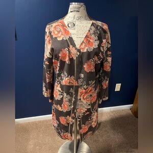 Women’s suede brown floral jacket